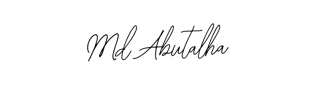 Use a signature maker to create a handwritten signature online. With this signature software, you can design (Bearetta-2O07w) your own signature for name Md Abutalha. Md Abutalha signature style 12 images and pictures png