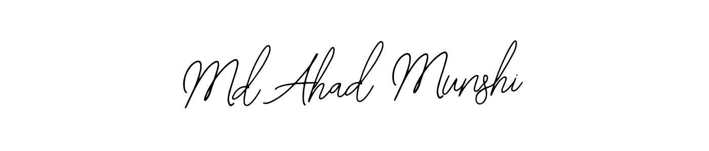 This is the best signature style for the Md Ahad Munshi name. Also you like these signature font (Bearetta-2O07w). Mix name signature. Md Ahad Munshi signature style 12 images and pictures png