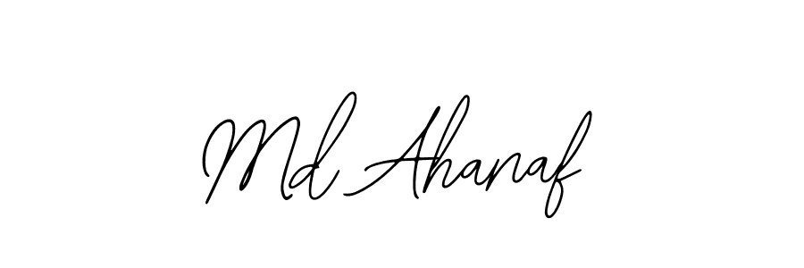 How to make Md Ahanaf name signature. Use Bearetta-2O07w style for creating short signs online. This is the latest handwritten sign. Md Ahanaf signature style 12 images and pictures png