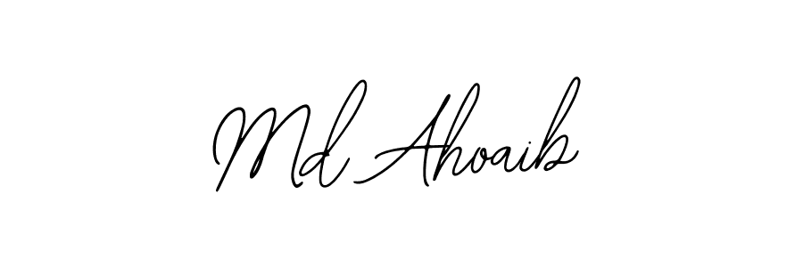 The best way (Bearetta-2O07w) to make a short signature is to pick only two or three words in your name. The name Md Ahoaib include a total of six letters. For converting this name. Md Ahoaib signature style 12 images and pictures png