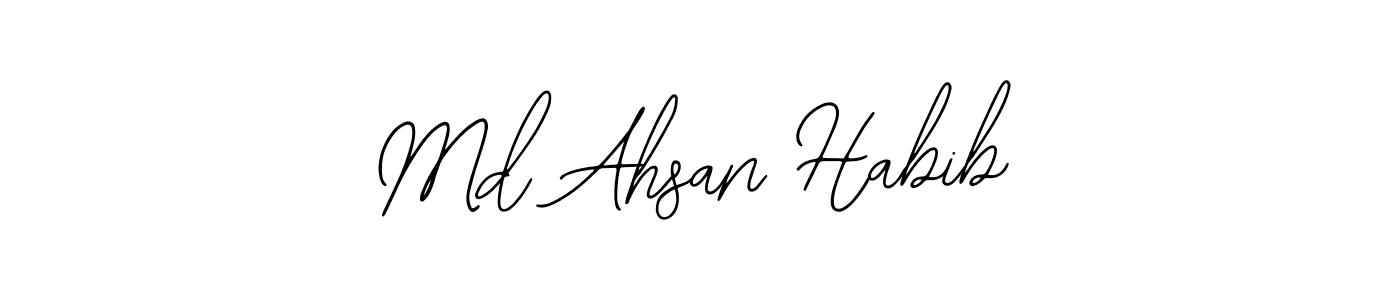 See photos of Md Ahsan Habib official signature by Spectra . Check more albums & portfolios. Read reviews & check more about Bearetta-2O07w font. Md Ahsan Habib signature style 12 images and pictures png