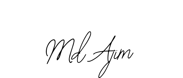 How to make Md Ajim name signature. Use Bearetta-2O07w style for creating short signs online. This is the latest handwritten sign. Md Ajim signature style 12 images and pictures png