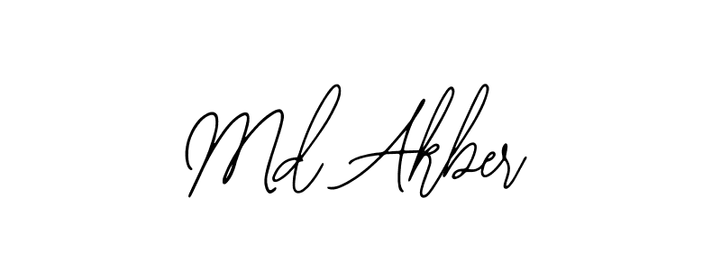 How to make Md Akber name signature. Use Bearetta-2O07w style for creating short signs online. This is the latest handwritten sign. Md Akber signature style 12 images and pictures png