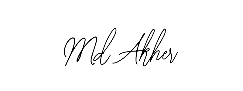 Md Akher stylish signature style. Best Handwritten Sign (Bearetta-2O07w) for my name. Handwritten Signature Collection Ideas for my name Md Akher. Md Akher signature style 12 images and pictures png