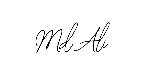 How to make Md Ali name signature. Use Bearetta-2O07w style for creating short signs online. This is the latest handwritten sign. Md Ali signature style 12 images and pictures png