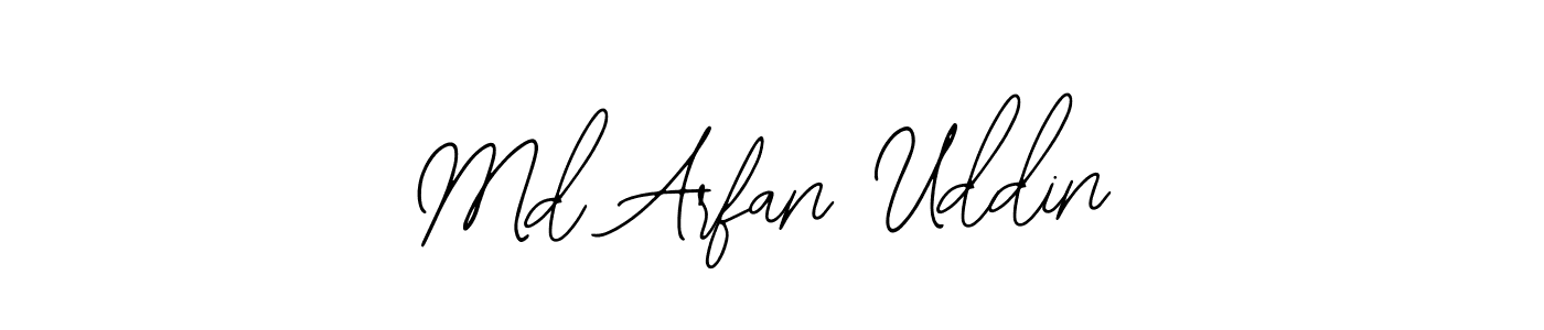 How to make Md Arfan Uddin name signature. Use Bearetta-2O07w style for creating short signs online. This is the latest handwritten sign. Md Arfan Uddin signature style 12 images and pictures png