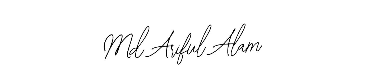 This is the best signature style for the Md Ariful Alam name. Also you like these signature font (Bearetta-2O07w). Mix name signature. Md Ariful Alam signature style 12 images and pictures png