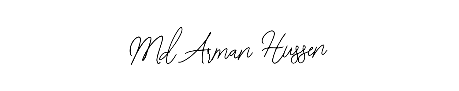 How to make Md Arman Hussen name signature. Use Bearetta-2O07w style for creating short signs online. This is the latest handwritten sign. Md Arman Hussen signature style 12 images and pictures png