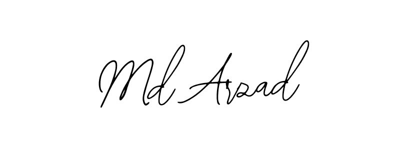 How to make Md Arzad name signature. Use Bearetta-2O07w style for creating short signs online. This is the latest handwritten sign. Md Arzad signature style 12 images and pictures png