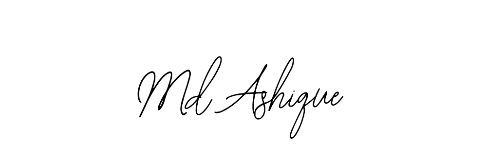 Use a signature maker to create a handwritten signature online. With this signature software, you can design (Bearetta-2O07w) your own signature for name Md Ashique. Md Ashique signature style 12 images and pictures png