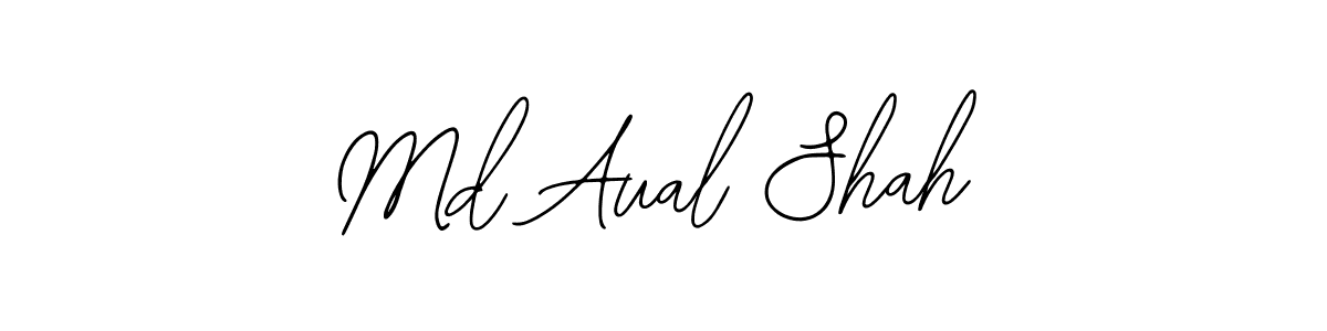 The best way (Bearetta-2O07w) to make a short signature is to pick only two or three words in your name. The name Md Aual Shah include a total of six letters. For converting this name. Md Aual Shah signature style 12 images and pictures png