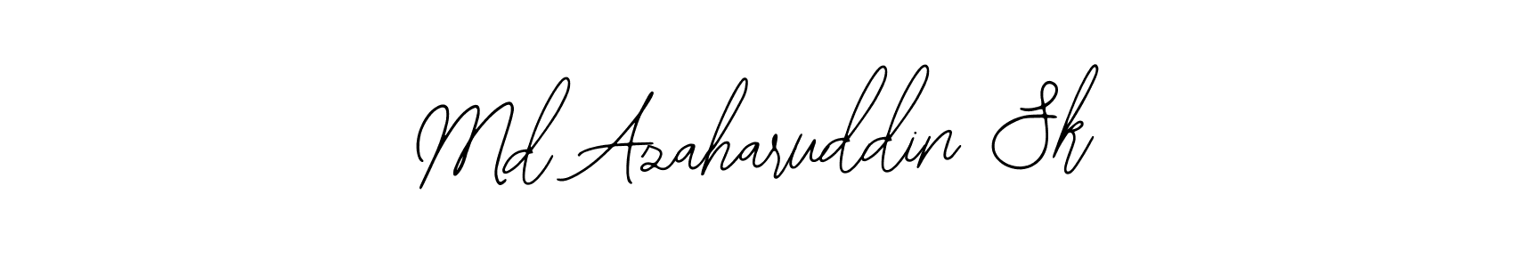 You should practise on your own different ways (Bearetta-2O07w) to write your name (Md Azaharuddin Sk) in signature. don't let someone else do it for you. Md Azaharuddin Sk signature style 12 images and pictures png