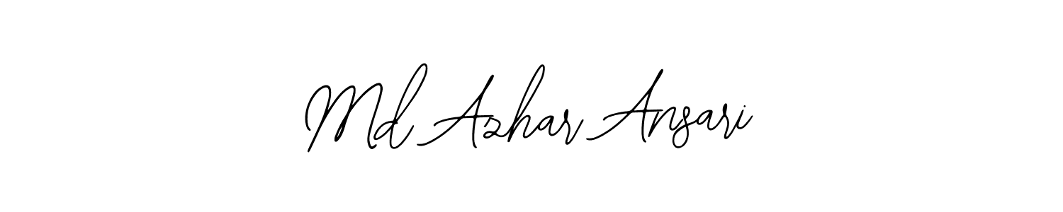 You should practise on your own different ways (Bearetta-2O07w) to write your name (Md Azhar Ansari) in signature. don't let someone else do it for you. Md Azhar Ansari signature style 12 images and pictures png