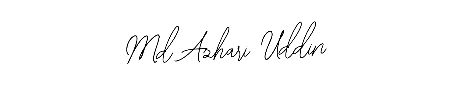 How to make Md Azhari Uddin name signature. Use Bearetta-2O07w style for creating short signs online. This is the latest handwritten sign. Md Azhari Uddin signature style 12 images and pictures png