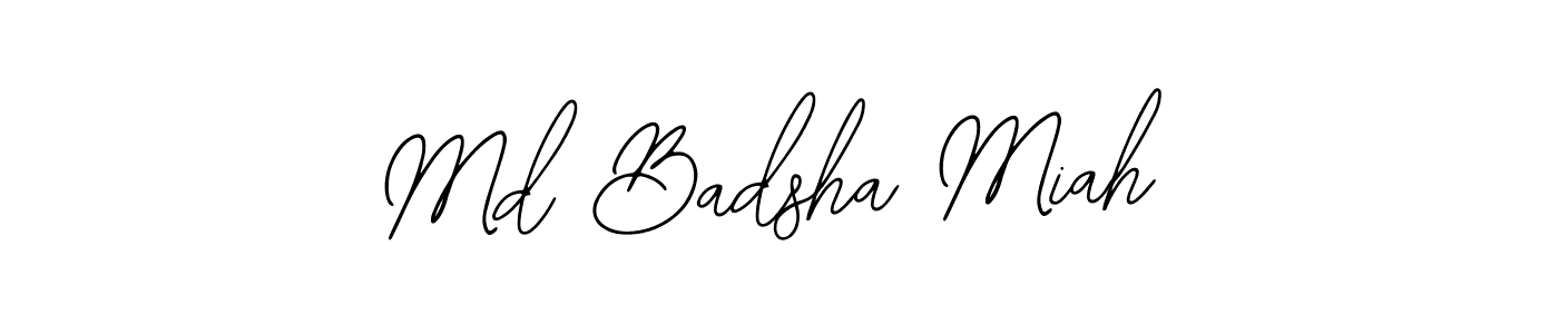 How to make Md Badsha Miah name signature. Use Bearetta-2O07w style for creating short signs online. This is the latest handwritten sign. Md Badsha Miah signature style 12 images and pictures png