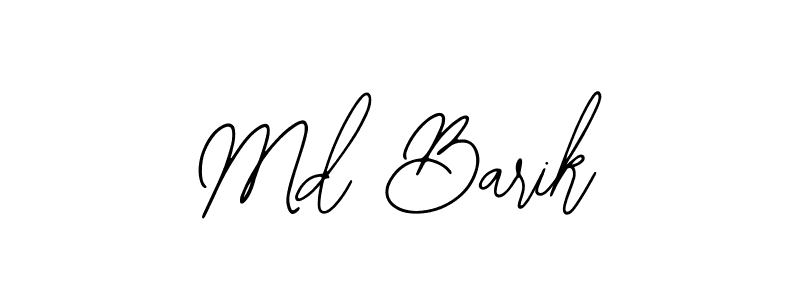 How to make Md Barik name signature. Use Bearetta-2O07w style for creating short signs online. This is the latest handwritten sign. Md Barik signature style 12 images and pictures png