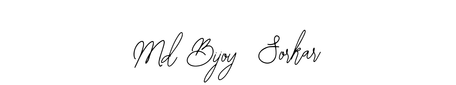 The best way (Bearetta-2O07w) to make a short signature is to pick only two or three words in your name. The name Md Bijoy  Sorkar include a total of six letters. For converting this name. Md Bijoy  Sorkar signature style 12 images and pictures png