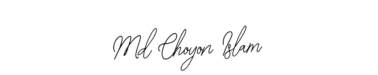 Use a signature maker to create a handwritten signature online. With this signature software, you can design (Bearetta-2O07w) your own signature for name Md Choyon Islam. Md Choyon Islam signature style 12 images and pictures png