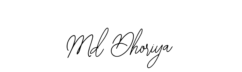 How to make Md Dhoriya name signature. Use Bearetta-2O07w style for creating short signs online. This is the latest handwritten sign. Md Dhoriya signature style 12 images and pictures png