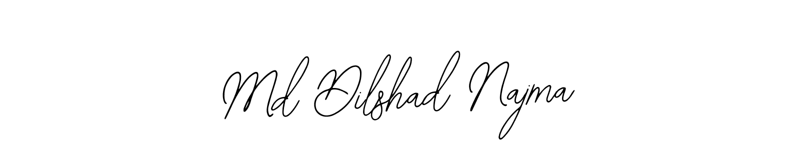 Bearetta-2O07w is a professional signature style that is perfect for those who want to add a touch of class to their signature. It is also a great choice for those who want to make their signature more unique. Get Md Dilshad Najma name to fancy signature for free. Md Dilshad Najma signature style 12 images and pictures png