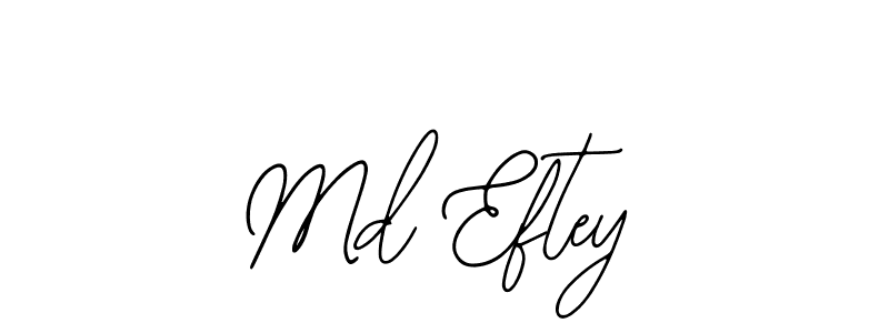 How to make Md Eftey name signature. Use Bearetta-2O07w style for creating short signs online. This is the latest handwritten sign. Md Eftey signature style 12 images and pictures png