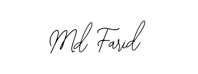 How to make Md Farid name signature. Use Bearetta-2O07w style for creating short signs online. This is the latest handwritten sign. Md Farid signature style 12 images and pictures png