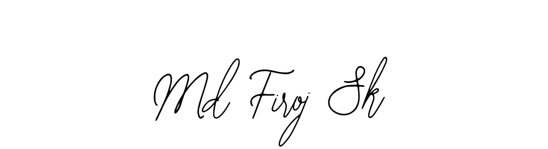 You should practise on your own different ways (Bearetta-2O07w) to write your name (Md Firoj Sk) in signature. don't let someone else do it for you. Md Firoj Sk signature style 12 images and pictures png