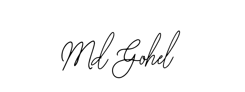 if you are searching for the best signature style for your name Md Gohel. so please give up your signature search. here we have designed multiple signature styles  using Bearetta-2O07w. Md Gohel signature style 12 images and pictures png