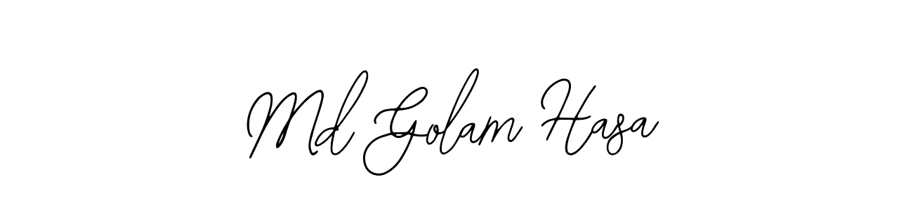 The best way (Bearetta-2O07w) to make a short signature is to pick only two or three words in your name. The name Md Golam Hasa include a total of six letters. For converting this name. Md Golam Hasa signature style 12 images and pictures png