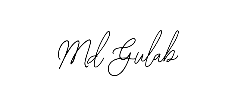 The best way (Bearetta-2O07w) to make a short signature is to pick only two or three words in your name. The name Md Gulab include a total of six letters. For converting this name. Md Gulab signature style 12 images and pictures png