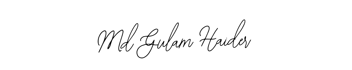 if you are searching for the best signature style for your name Md Gulam Haider. so please give up your signature search. here we have designed multiple signature styles  using Bearetta-2O07w. Md Gulam Haider signature style 12 images and pictures png