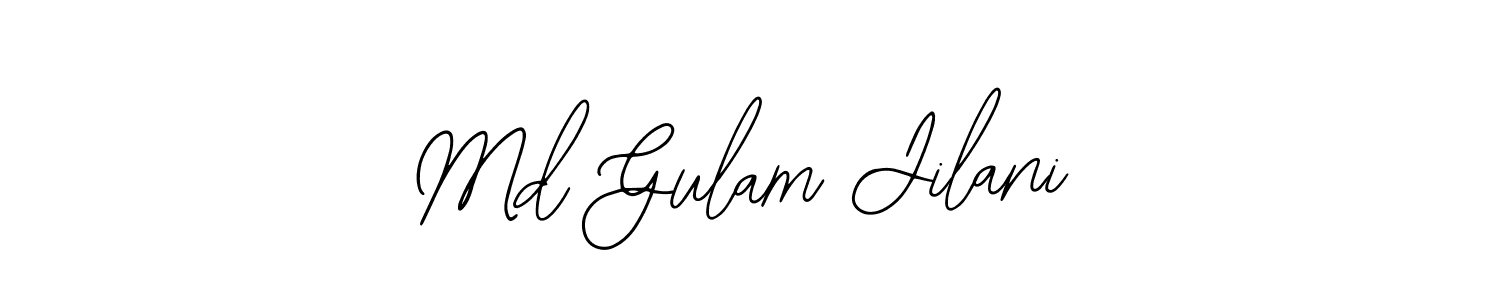 How to Draw Md Gulam Jilani signature style? Bearetta-2O07w is a latest design signature styles for name Md Gulam Jilani. Md Gulam Jilani signature style 12 images and pictures png