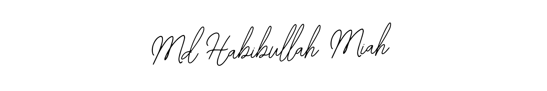 How to make Md Habibullah Miah name signature. Use Bearetta-2O07w style for creating short signs online. This is the latest handwritten sign. Md Habibullah Miah signature style 12 images and pictures png