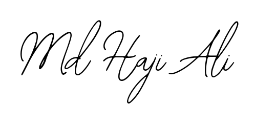 A sleek calligraphic signature for name Md Haji Ali utilizing Bearetta-2O07w styling. Great for adding personal signatures to photos and art. Md Haji Ali signature style 12 images and pictures png