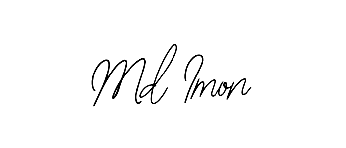 Use a signature maker to create a handwritten signature online. With this signature software, you can design (Bearetta-2O07w) your own signature for name Md Imon. Md Imon signature style 12 images and pictures png