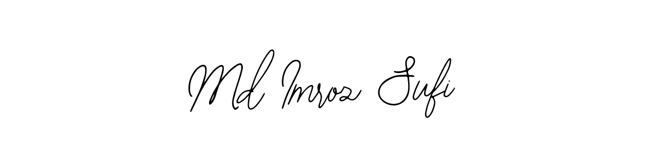 The best way (Bearetta-2O07w) to make a short signature is to pick only two or three words in your name. The name Md Imroz Sufi include a total of six letters. For converting this name. Md Imroz Sufi signature style 12 images and pictures png