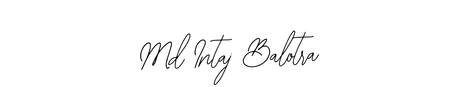 This is the best signature style for the Md Intaj Balotra name. Also you like these signature font (Bearetta-2O07w). Mix name signature. Md Intaj Balotra signature style 12 images and pictures png