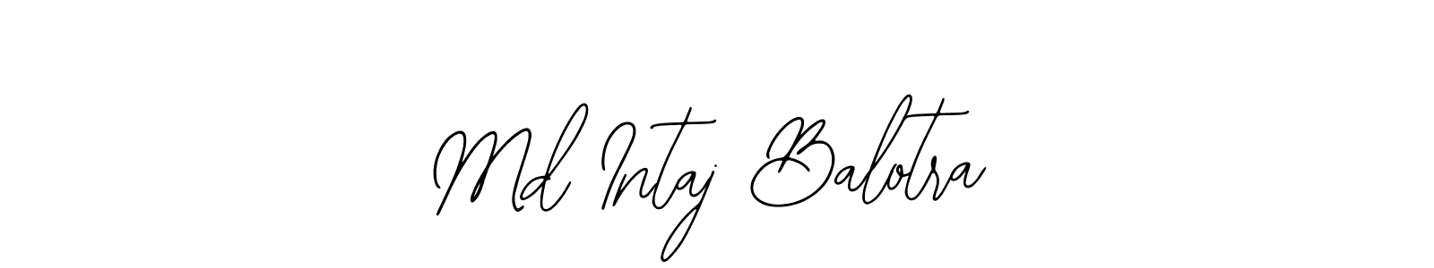 if you are searching for the best signature style for your name Md Intaj Balotra. so please give up your signature search. here we have designed multiple signature styles  using Bearetta-2O07w. Md Intaj Balotra signature style 12 images and pictures png