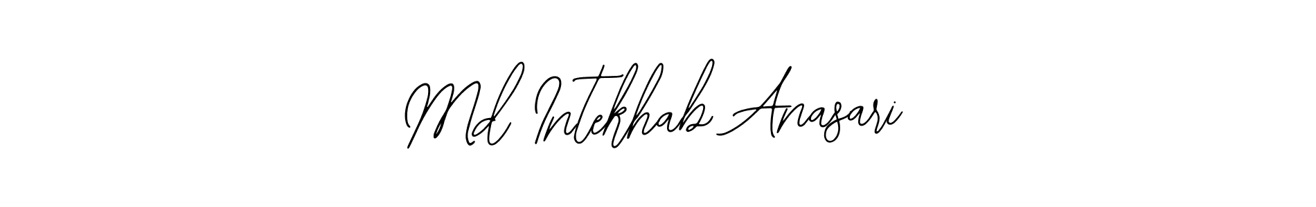 The best way (Bearetta-2O07w) to make a short signature is to pick only two or three words in your name. The name Md Intekhab Anasari include a total of six letters. For converting this name. Md Intekhab Anasari signature style 12 images and pictures png