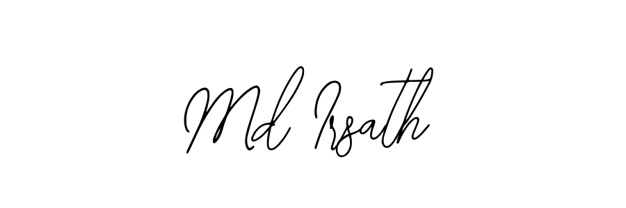 The best way (Bearetta-2O07w) to make a short signature is to pick only two or three words in your name. The name Md Irsath include a total of six letters. For converting this name. Md Irsath signature style 12 images and pictures png