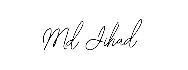 Use a signature maker to create a handwritten signature online. With this signature software, you can design (Bearetta-2O07w) your own signature for name Md Jihad. Md Jihad signature style 12 images and pictures png