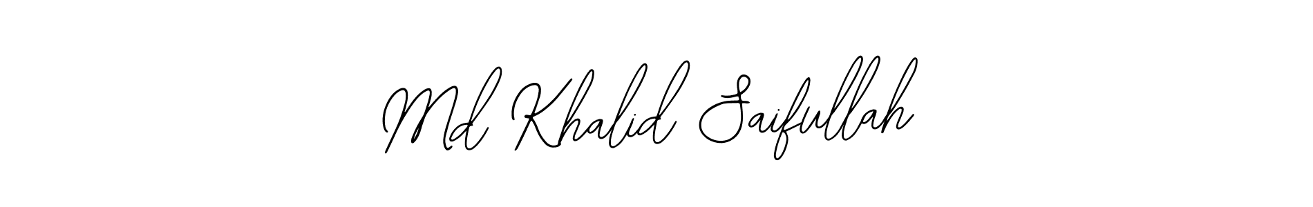 This is the best signature style for the Md Khalid Saifullah name. Also you like these signature font (Bearetta-2O07w). Mix name signature. Md Khalid Saifullah signature style 12 images and pictures png