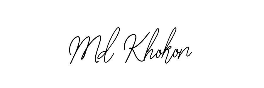 Also You can easily find your signature by using the search form. We will create Md Khokon name handwritten signature images for you free of cost using Bearetta-2O07w sign style. Md Khokon signature style 12 images and pictures png