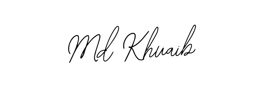 How to make Md Khuaib name signature. Use Bearetta-2O07w style for creating short signs online. This is the latest handwritten sign. Md Khuaib signature style 12 images and pictures png