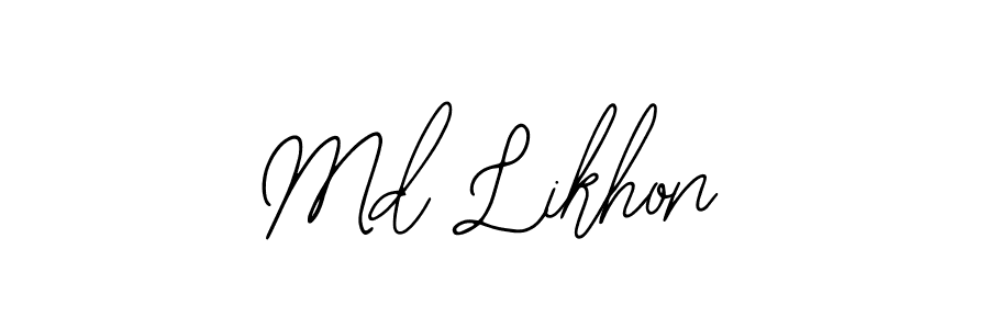 Also You can easily find your signature by using the search form. We will create Md Likhon name handwritten signature images for you free of cost using Bearetta-2O07w sign style. Md Likhon signature style 12 images and pictures png