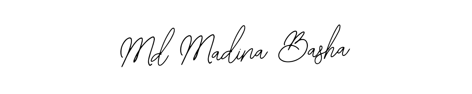 Similarly Bearetta-2O07w is the best handwritten signature design. Signature creator online .You can use it as an online autograph creator for name Md Madina Basha. Md Madina Basha signature style 12 images and pictures png