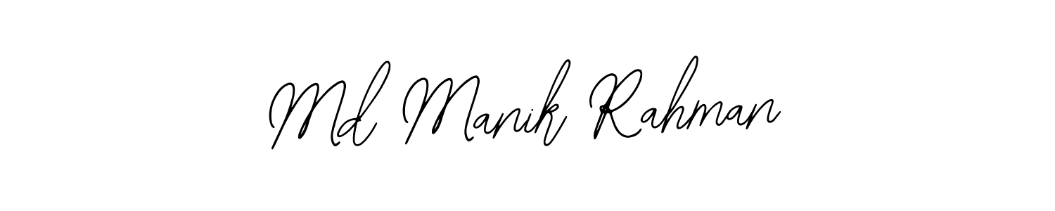 How to make Md Manik Rahman name signature. Use Bearetta-2O07w style for creating short signs online. This is the latest handwritten sign. Md Manik Rahman signature style 12 images and pictures png