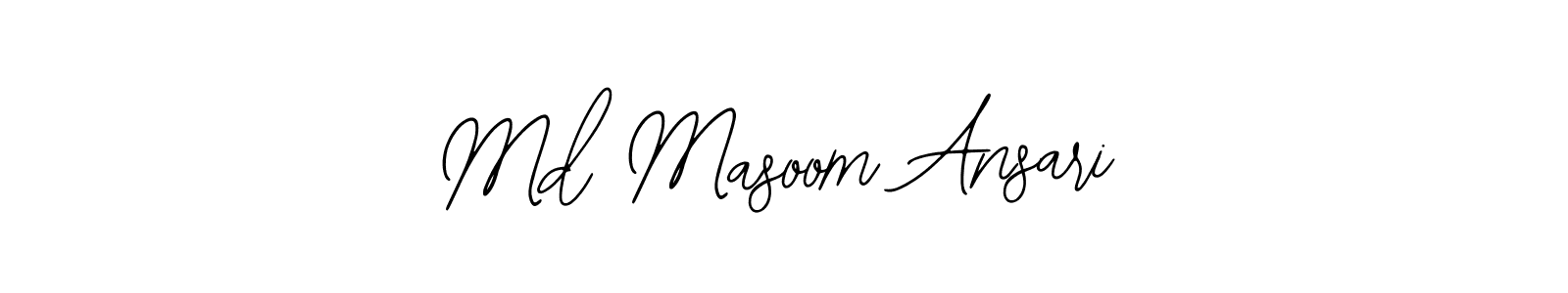 Also You can easily find your signature by using the search form. We will create Md Masoom Ansari name handwritten signature images for you free of cost using Bearetta-2O07w sign style. Md Masoom Ansari signature style 12 images and pictures png