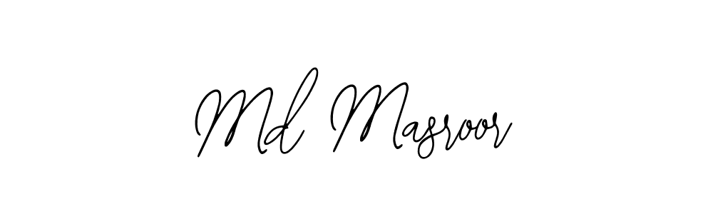 Use a signature maker to create a handwritten signature online. With this signature software, you can design (Bearetta-2O07w) your own signature for name Md Masroor. Md Masroor signature style 12 images and pictures png