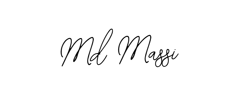 How to make Md Massi name signature. Use Bearetta-2O07w style for creating short signs online. This is the latest handwritten sign. Md Massi signature style 12 images and pictures png